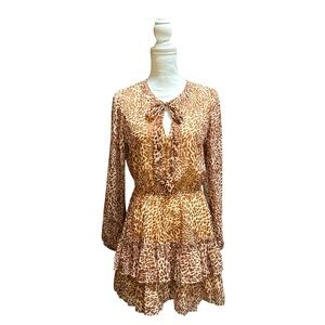 Jessica Simpson Long Sleeve Animal Print Dress